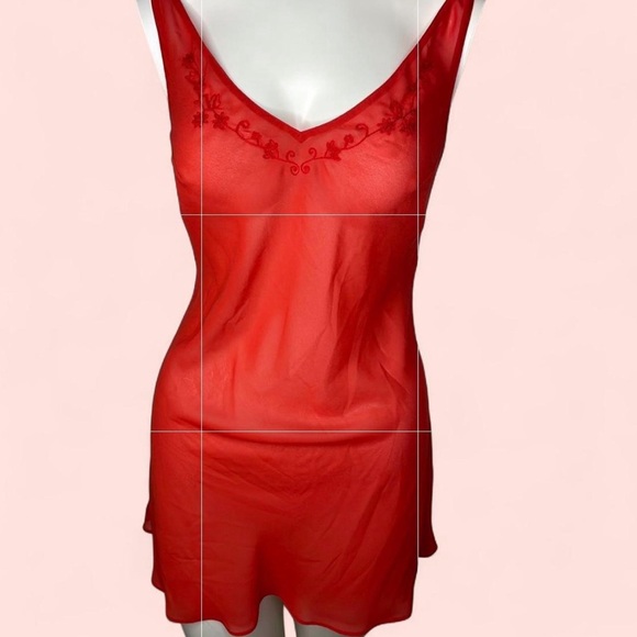 Victoria's Secret Red Slip Dress - Picture 1 of 3